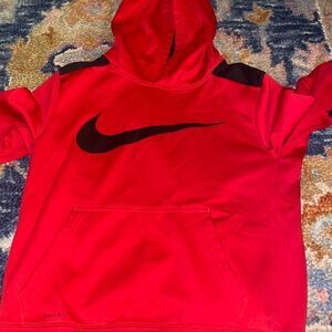 Nike red and black hoodie